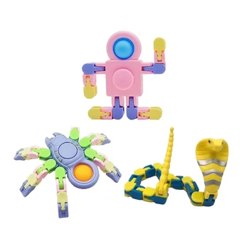 K1MA יד טווה צעצוע גמיש תנועות עצבניות חושי חופשי לשנות צורה ילדים טובה.