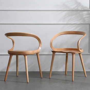 אחת ארגונומי נייד מעץ, כסאות אוכל נורדי עצם קומה מבטא כסאות אוכל מעצב Sandalye ריהוט הבית