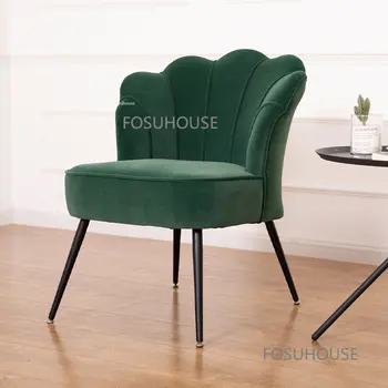 מודרני קטיפה כסאות אוכל במטבח ריהוט חדר האוכל הכיסא יצירתי מעצב הבית הסלון רווקים ספה כסא