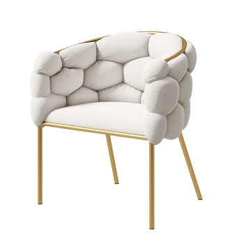 נוח ייחודי כסאות אוכל נורדי זהב הרגליים מודרני, כיסא מרופד ריהוט
