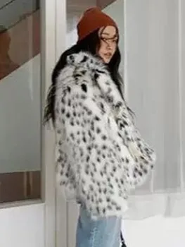 נשים מעיל הפרווה המזויפת המעיל 2023 חורף חדש שרוול ארוך מנופחים הלבשה עליונה קוריאני אופנה מזדמן חופשי לעבות חם, מעילים.