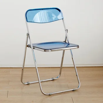 פלסטיק כיסא מתקפל מעצב המשרד המודרני שקוף נורדי האוכל הכיסא יהירות חמוד Sillas פארא Comedor אקריליק רהיטים