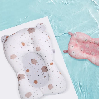 תינוק מקלחת, אמבט משטח החלקה היילוד האמבטיה שטיח בטיחות סיעוד מתקפל תמיכה נוחות הגוף כרית מחצלת כרית קריקטורה